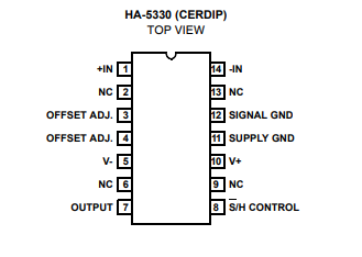 HA-5330精密采樣保持放大器應用筆記技術手冊