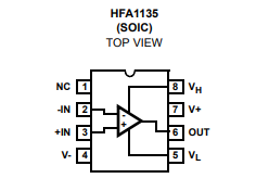 HFA1135 360MHz、低功耗、视频运算放大器，带输出限制应用笔记