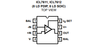 ICL7611 1.4MHz、低功耗CMOS運算放大器應用筆記