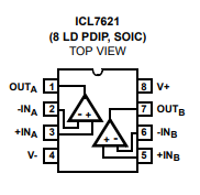 ICL7621雙通道/四通道、低功耗CMOS運算放大器應用筆記