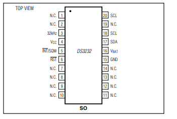 DS3232系列超高精度、I2C RTC，集成晶体和SRAM技术手册