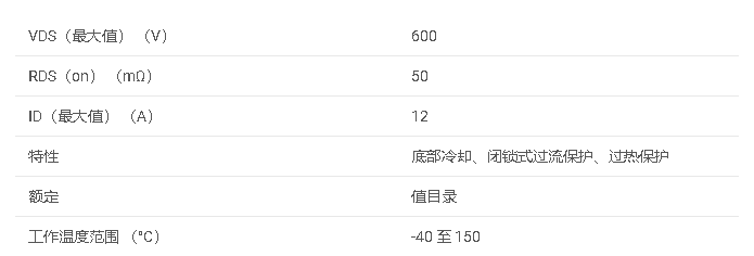 技術資料#LMG3410R050 具有集成驅動器和保護功能的 600V 50mΩ GaN