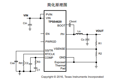 TPS54620 4.5V至17V、6A同步SWIFT™降压转换器数据手册