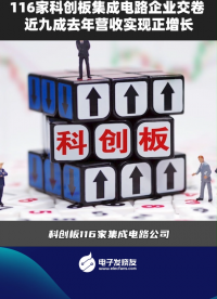 116家科創(chuàng)板集成電路企業(yè)交卷近九成去年昔收實(shí)現(xiàn)正增長 