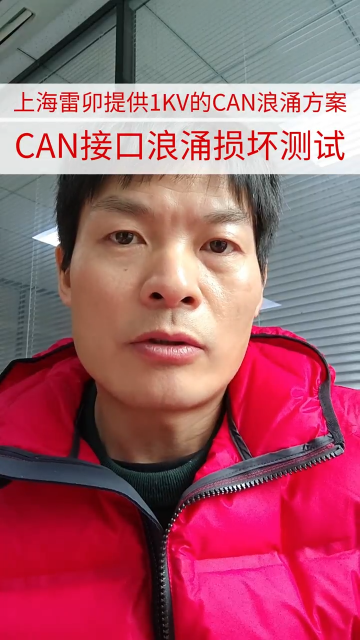 上海雷卯提供1KV的CAN浪涌方案 CAN接口浪涌损坏测试