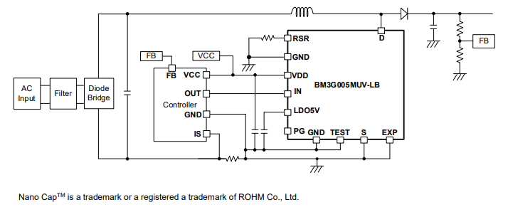 BM3G005MUV-LB 650V GaN HEMT 功率级IC数据手册