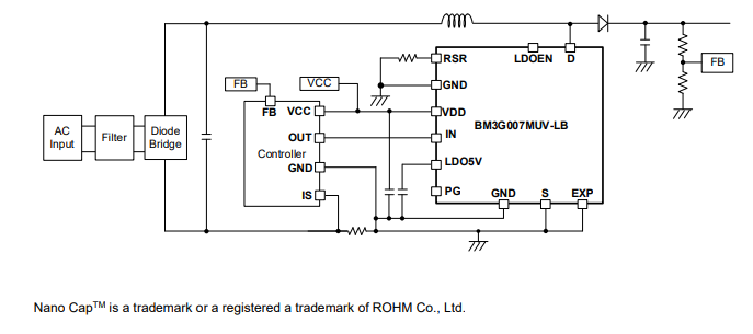 BM3G007MUV-LB 650V GaN HEMT 功率级IC数据手册