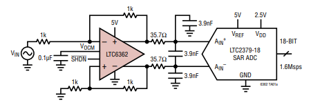 LTC6362精準(zhǔn)、低功率軌至軌輸入/輸出差分運(yùn)算放大器/SAR ADC驅(qū)動器技術(shù)手冊