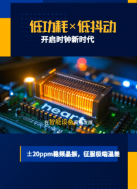 智能設備的穩定運行，離不開精準時鐘支持。1ps相位抖動 + ±20ppm頻率穩定，一顆振蕩器撬動未來節奏。