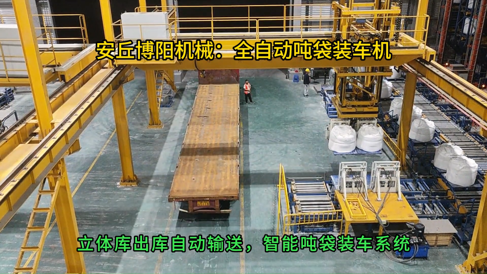 硫酸鎂全自動噸袋裝車機，智能噸包自動裝車設備展示 