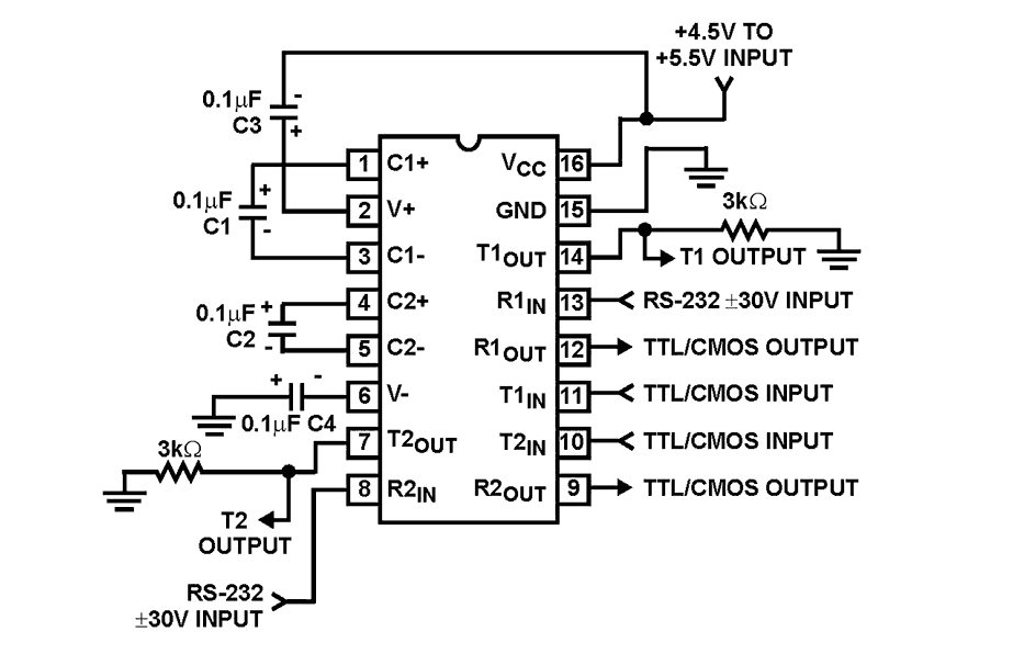 帶0.1F外部電容的+5V供電<b class='flag-5'>RS-232</b><b class='flag-5'>發射器</b>/<b class='flag-5'>接收器</b>HIN202<b class='flag-5'>數據</b><b class='flag-5'>手冊</b>