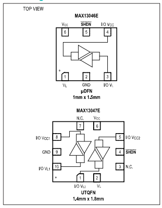 MAX13046E/MAX13047E單/雙<b class='flag-5'>通道</b>、<b class='flag-5'>雙向</b>低電壓<b class='flag-5'>電平</b><b class='flag-5'>轉(zhuǎn)換器</b><b class='flag-5'>技術(shù)</b><b class='flag-5'>手冊(cè)</b>