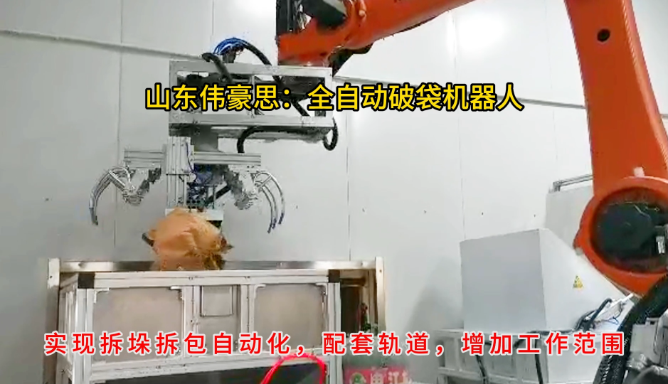 氯化鈉自動拆包機械手，全自動拆垛破包機流程
# 全自動拆包機器人