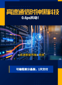 0.6ps抖動！高速通信時鐘黑科技，可編程差分晶振，1天交付！#電路知識 #差分信號 #差分晶振 #電工 