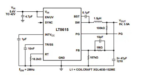 Analog Devices Inc. LT8615單片<b class='flag-5'>降壓</b>開關<b class='flag-5'>穩壓器</b>數據手冊