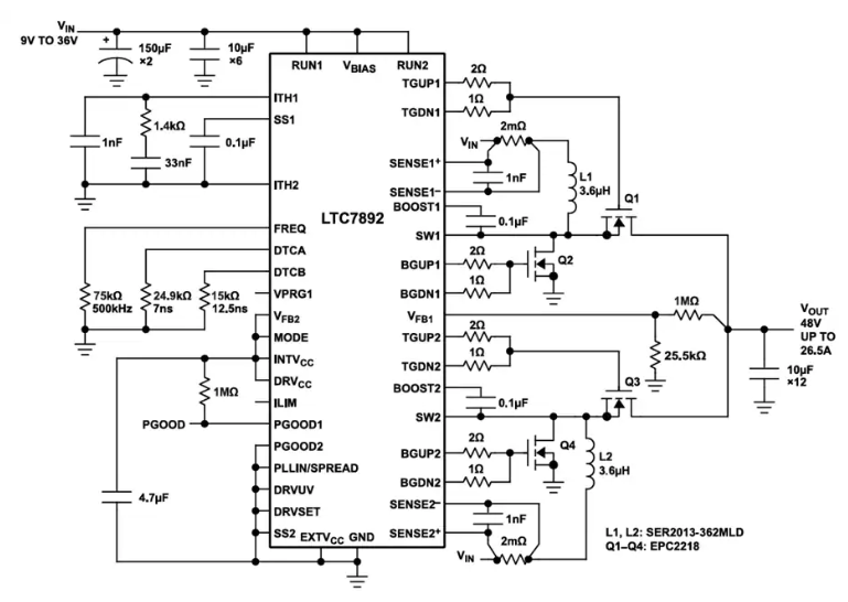 Analog Devices Inc. <b class='flag-5'>LTC</b>7892兩相升壓<b class='flag-5'>控制器</b>數(shù)據(jù)手冊
