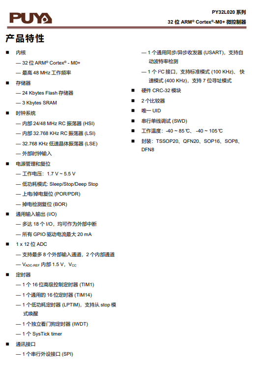 超低功耗開發工具PY32L020開發板