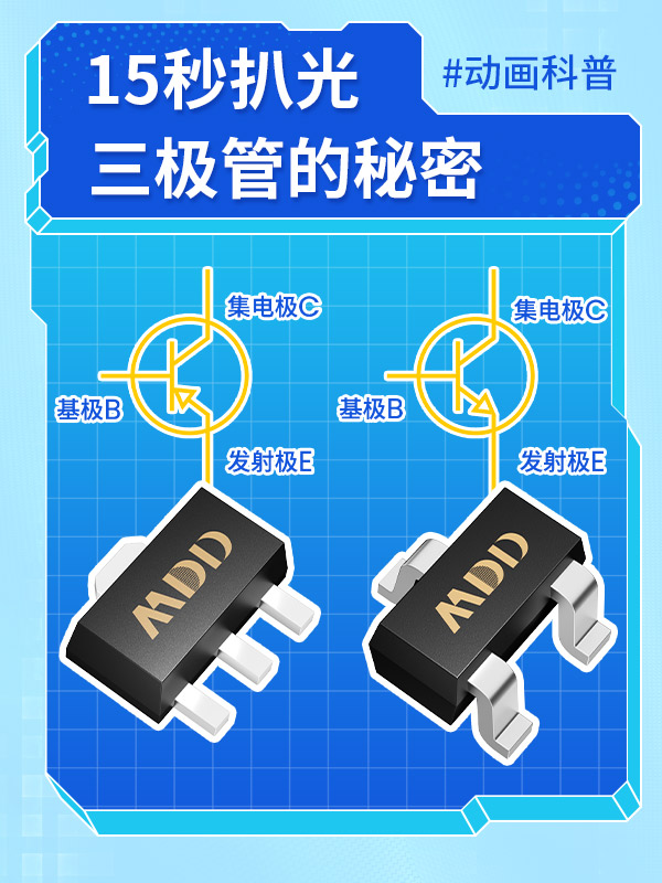 硬件小白必看 | 15秒扒光三極管的秘密 #三極管 #MDD #MDD辰達半導體 #電子元器件 