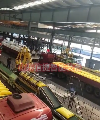 全自動機(jī)械手裝車看這整齊的擺放看著真解壓
