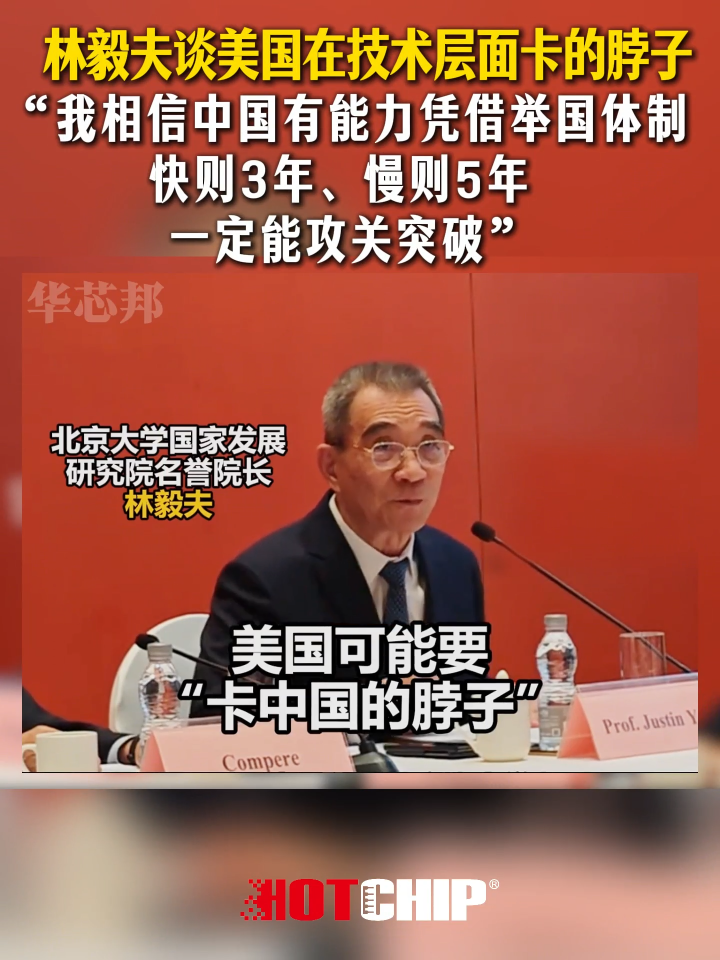 林毅夫：相信中國(guó)有能力憑借舉國(guó)體制快則3年、慢則5年一定能攻關(guān)突破 #華芯邦 #芯片廠家 #林毅夫 #