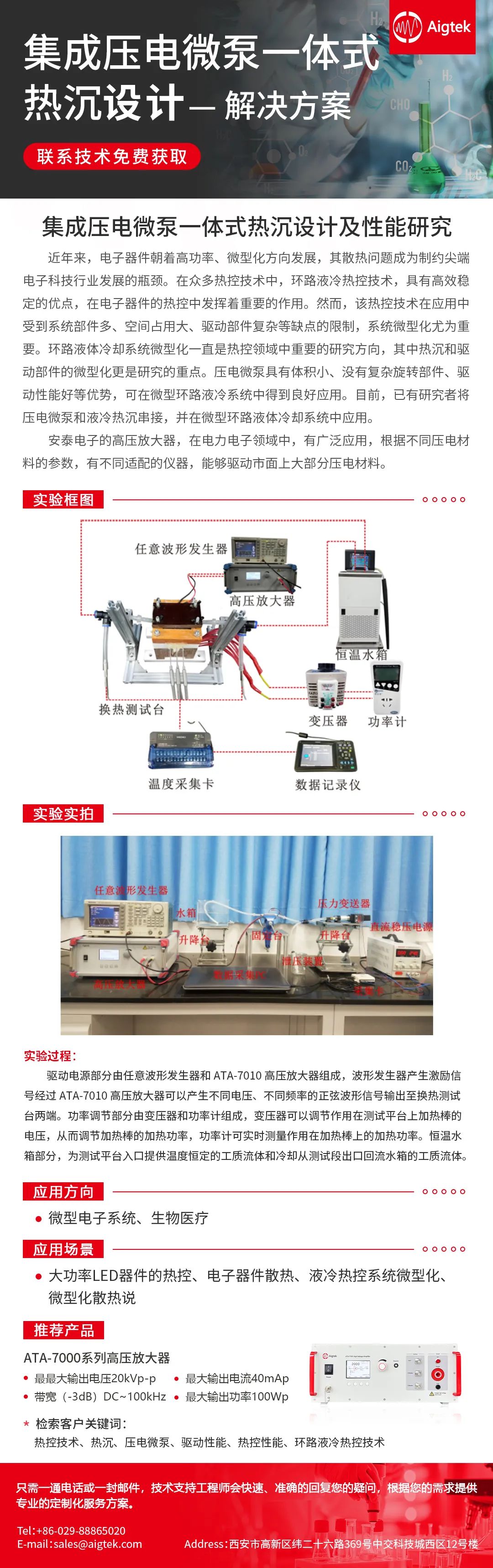 功率放大器測試解決方案分享——集成壓電微泵<b class='flag-5'>一體式</b>熱沉設計