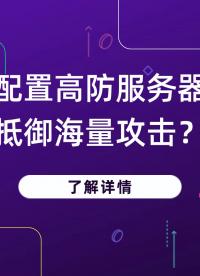 如何配置高防服務器才能抵御海量攻擊？#高防服務器
 #高防服務器配置
 #RAKsmart
 