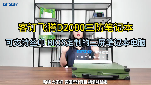 客訂飛騰D2000三防筆記本，可支持絲印，BIOS定制的三屏筆記本電腦