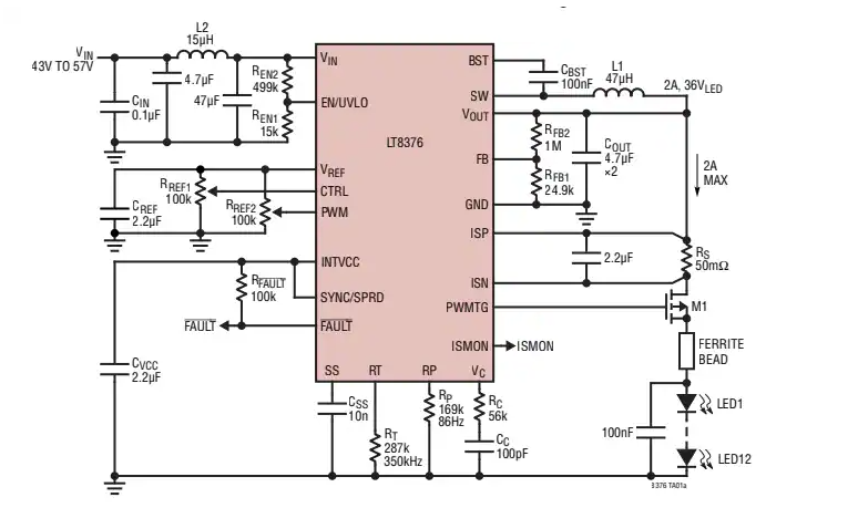 <b class='flag-5'>Analog</b> <b class='flag-5'>Devices</b> <b class='flag-5'>Inc.</b> LT8376<b class='flag-5'>同步</b>降壓LED驅動<b class='flag-5'>器</b><b class='flag-5'>數據</b><b class='flag-5'>手冊</b>