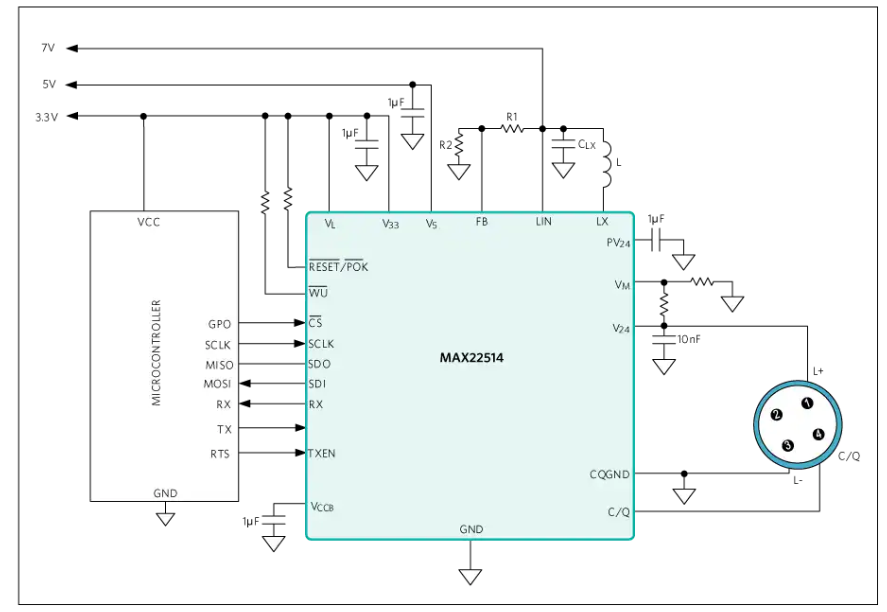 <b class='flag-5'>Analog</b> <b class='flag-5'>Devices</b> / <b class='flag-5'>Maxim</b> <b class='flag-5'>Integrated</b> <b class='flag-5'>MAX22514</b>浪涌保護IO-Link收發器數據手冊