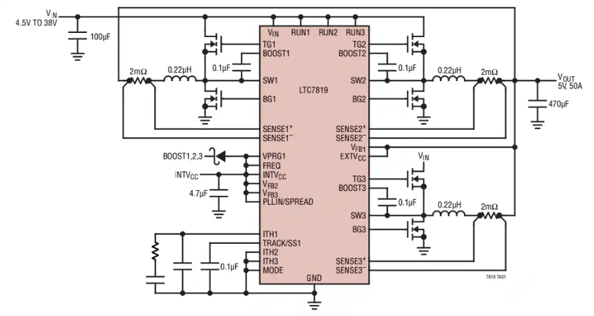 <b class='flag-5'>Analog</b> <b class='flag-5'>Devices</b> <b class='flag-5'>Inc.</b> LTC7819同步<b class='flag-5'>降壓</b>控制<b class='flag-5'>器</b><b class='flag-5'>數據</b><b class='flag-5'>手冊</b>