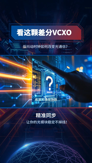 低抖動時鐘如何改變光通信？看這顆差分VCXO！#FCom富士晶振 #電子元器件 #差分晶振 