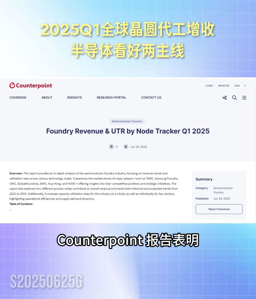 2025Q1全球晶圓代工增收，半導(dǎo)體看好兩主線#人工智能 #電路原理 