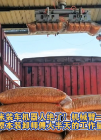玉米裝車機(jī)器人太絕機(jī)械臂一伸秒抓兩袋玉米替代裝卸師傅半天工作#工業(yè)機(jī)器人
 