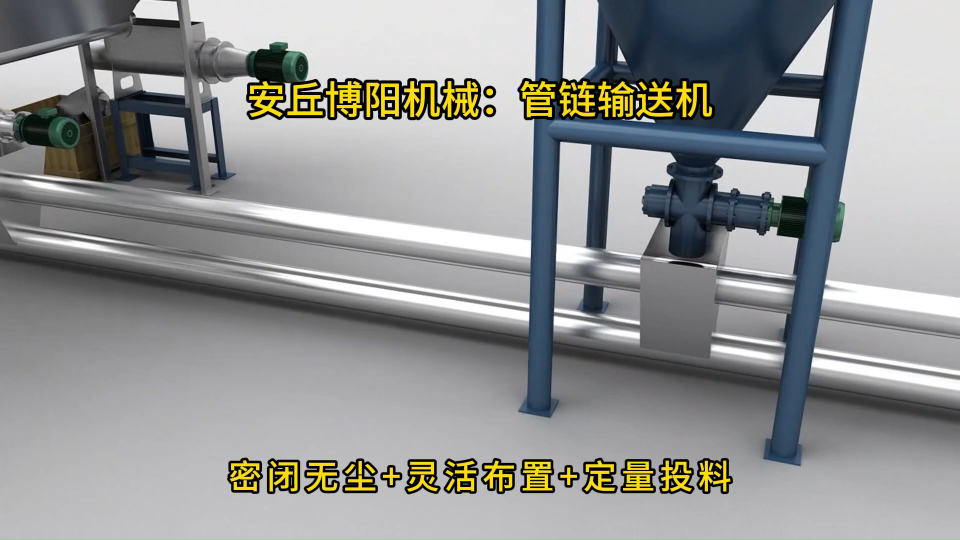 純堿管鏈輸送機工作原理，管鏈式粉料輸送系統