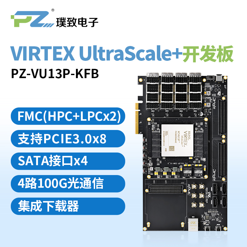 【<b class='flag-5'>PZ-VU13P-KFB</b>】——Virtex UltraScale + <b class='flag-5'>架構</b><b class='flag-5'>下</b>的超高速信號處理<b class='flag-5'>標桿</b>，實現(xiàn)高性能系統(tǒng)的部署。