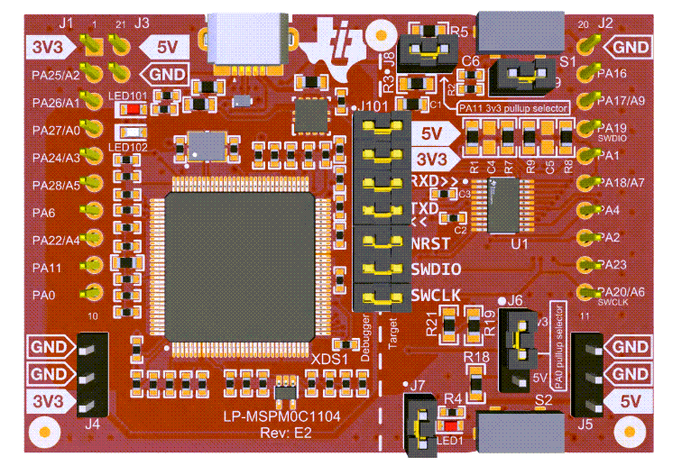 Texas Instruments LP-MSPM0C1104 LaunchPad?׼ֲ