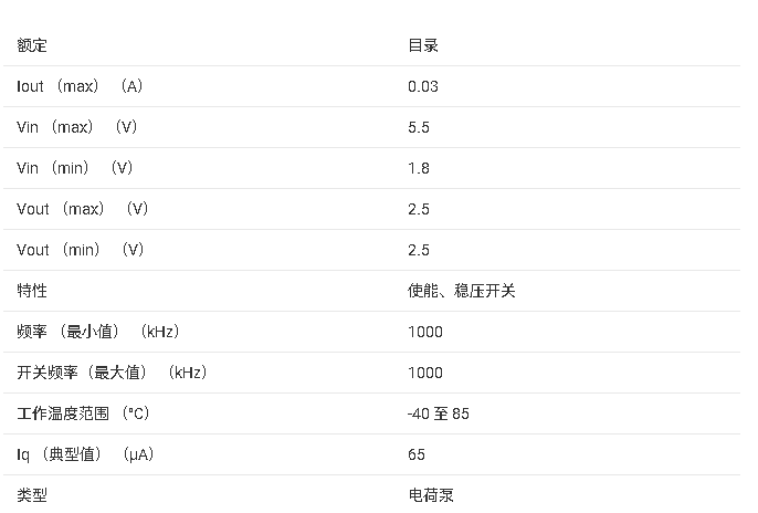 REG710-25 30mA 开关电容 DC-DC 转换器,具有固定 2.5V 输出数据手册