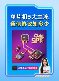 單片機(jī)五大主流通信協(xié)議知多少？#8位單片機(jī)#MCU#主控芯片#微控制器#電子工程師#英銳恩科技 