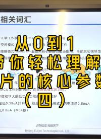 貞光科技小課堂：從0到1帶你輕松理解芯片的核心參數(shù)！(四) #貞光科技 #單片機(jī)教學(xué) #mcu程序開(kāi)發(fā) 
