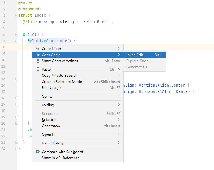 HarmonyOSAI编程编辑区代码生成-鸿蒙开发者社区