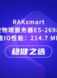 數(shù)據(jù)庫總卡頓？RAKsmart新加坡高IO服務(wù)器，214.7MB/s讀寫速度為您提速！#服務(wù)器

 