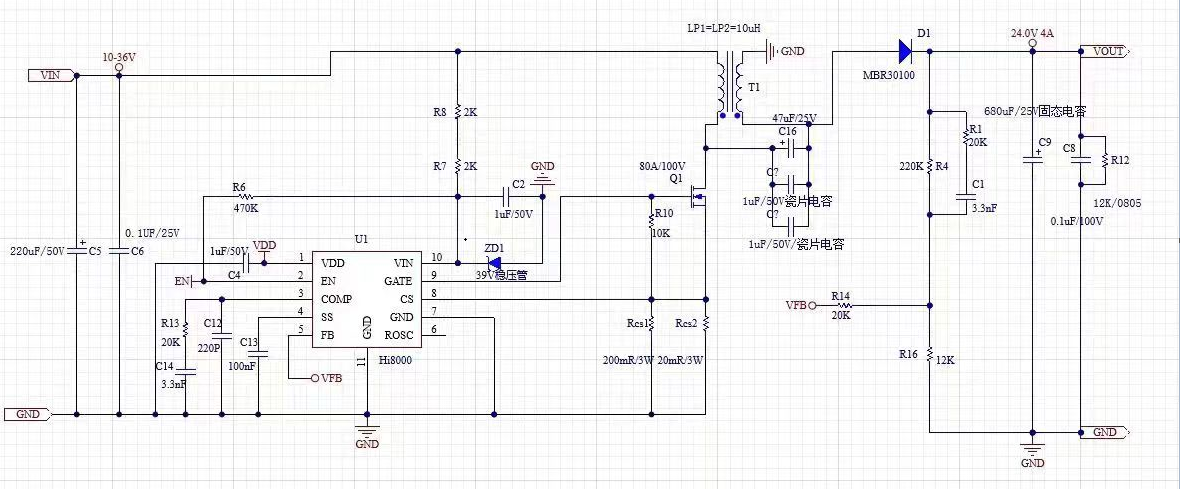 浅谈Hi8000-用作升降压的实际应用电路