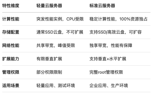 輕量<b class='flag-5'>云</b><b class='flag-5'>服務(wù)器</b>和<b class='flag-5'>云</b><b class='flag-5'>服務(wù)器</b>區(qū)別：2025年終極<b class='flag-5'>選擇</b>指南