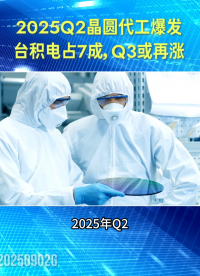 全球晶圓代工市場創(chuàng)新高！第二季度營收417億美元！臺積電獨(dú)占7成#芯片#晶圓加工
 
