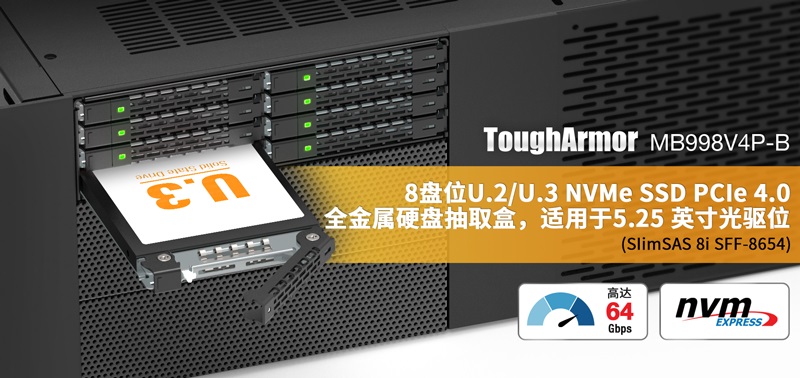 全新企业级存储方案！8 盘位 U.2/U.3 PCIe 4.0 存储硬核来袭