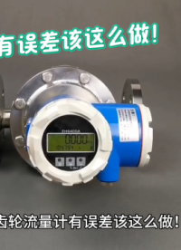 齒輪流量計有誤差該這么做！