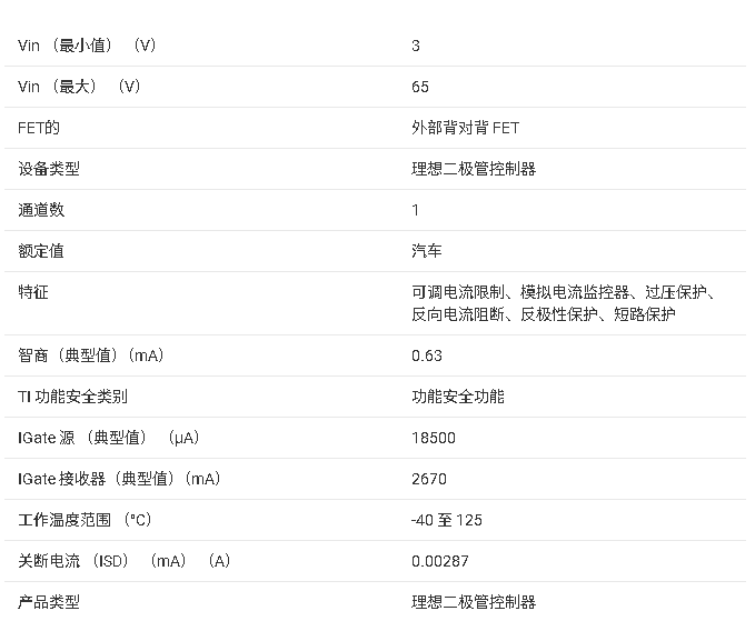 LM74910H-Q1系列汽車理想二極管控制器技術(shù)文檔總結(jié)