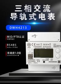 MID與PTB認證|歐標三相交流電能表DWH4213海外版