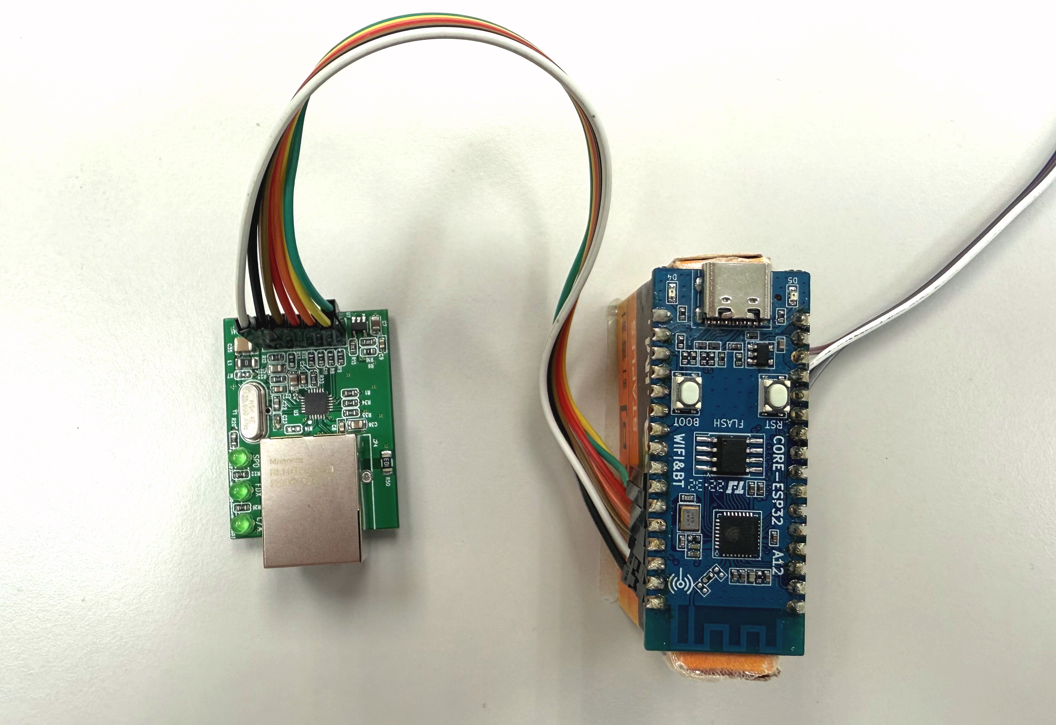 ESP32與DM9051ANX開發(fā)版引腳接法說明