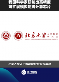 我國科學家研制出高精度可擴展模擬矩陣計算芯片